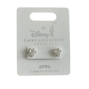 Swarovski Silver Minnie April Birthstone Earrings
